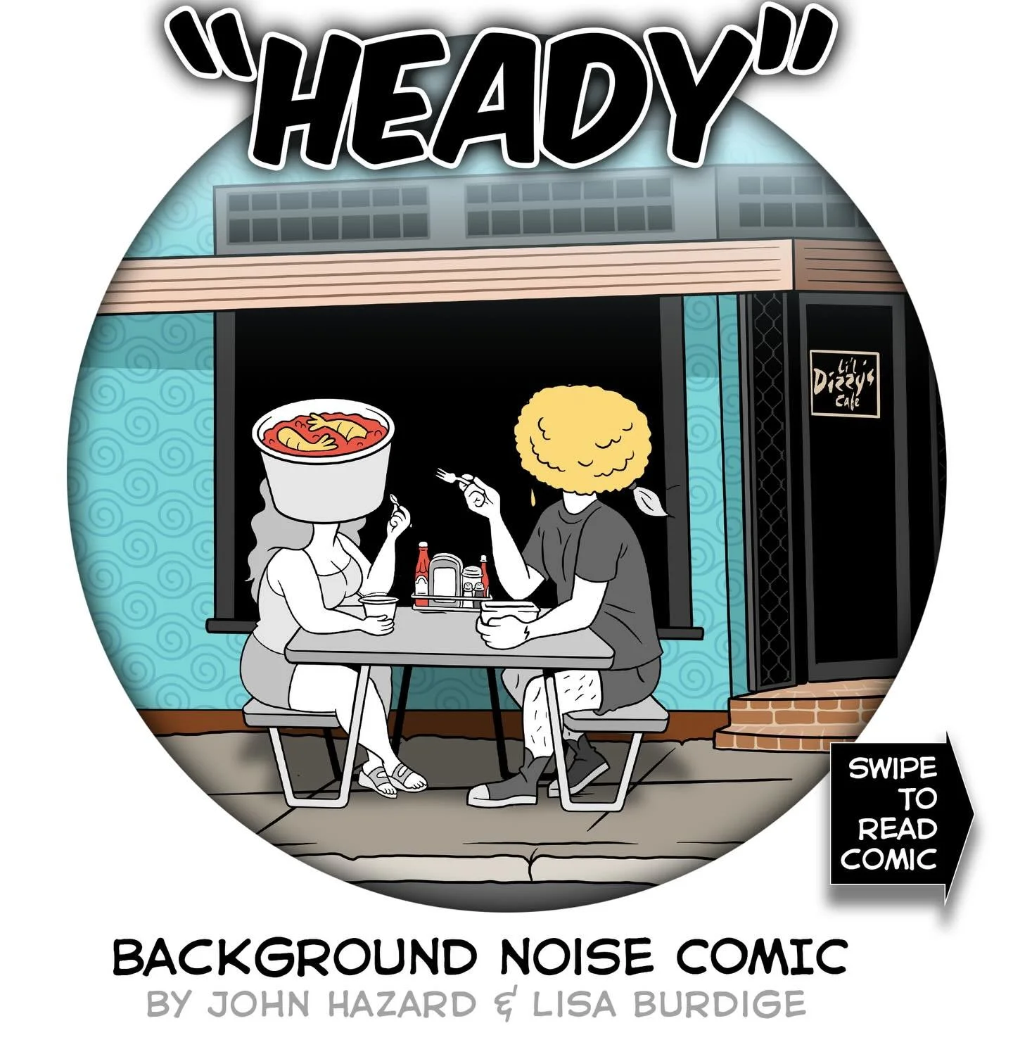🫨 &ldquo;Heady&rdquo; 😵&zwj;💫
Sometimes it&rsquo;s hard to know where your head&rsquo;s at. Right?🤔
John&rsquo;s birthday, Skankfest (which John does art &amp; animation for) &amp; National Pickle Day were all last week, today is one of our kiddo