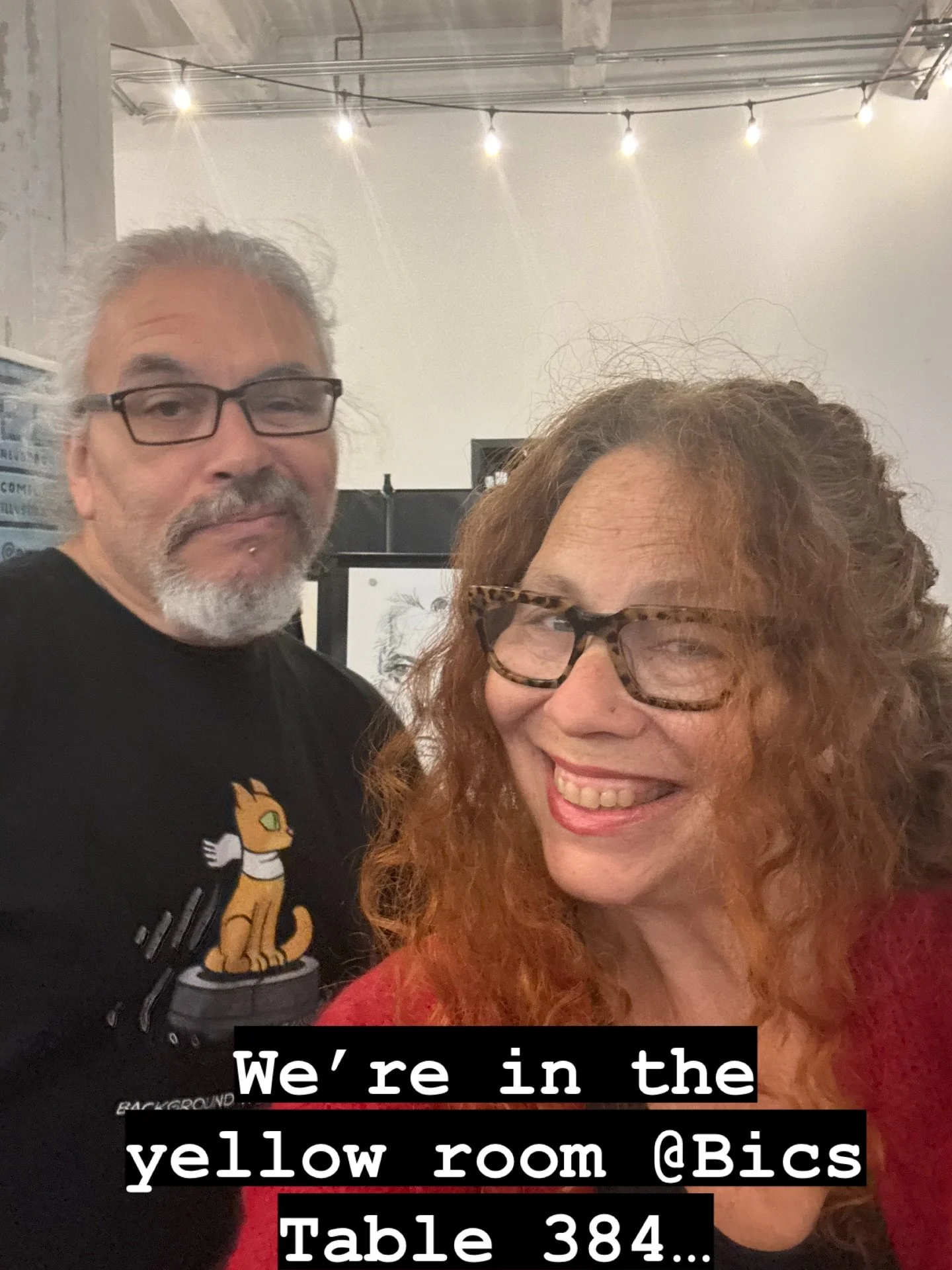 Swing by and see what John&rsquo;s  drawing now. And yes he does commissions! Free coloring pages for kiddos! #thatsacomic #creativecouple @bicsbrooklyn @frankensteinsuperstar @lisaburd