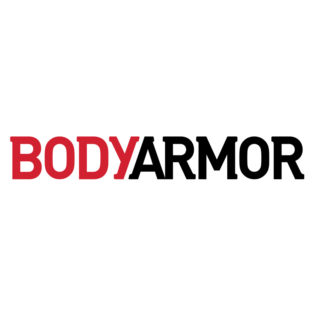 BodyArmor logo with red and black text