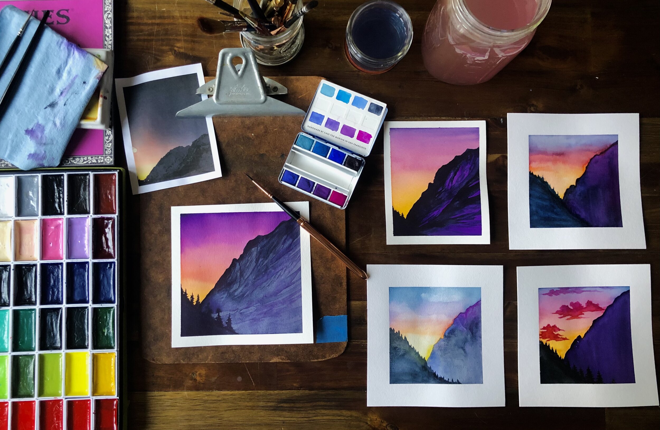 Watercolor Mountains - How to Paint Mountains for Beginners