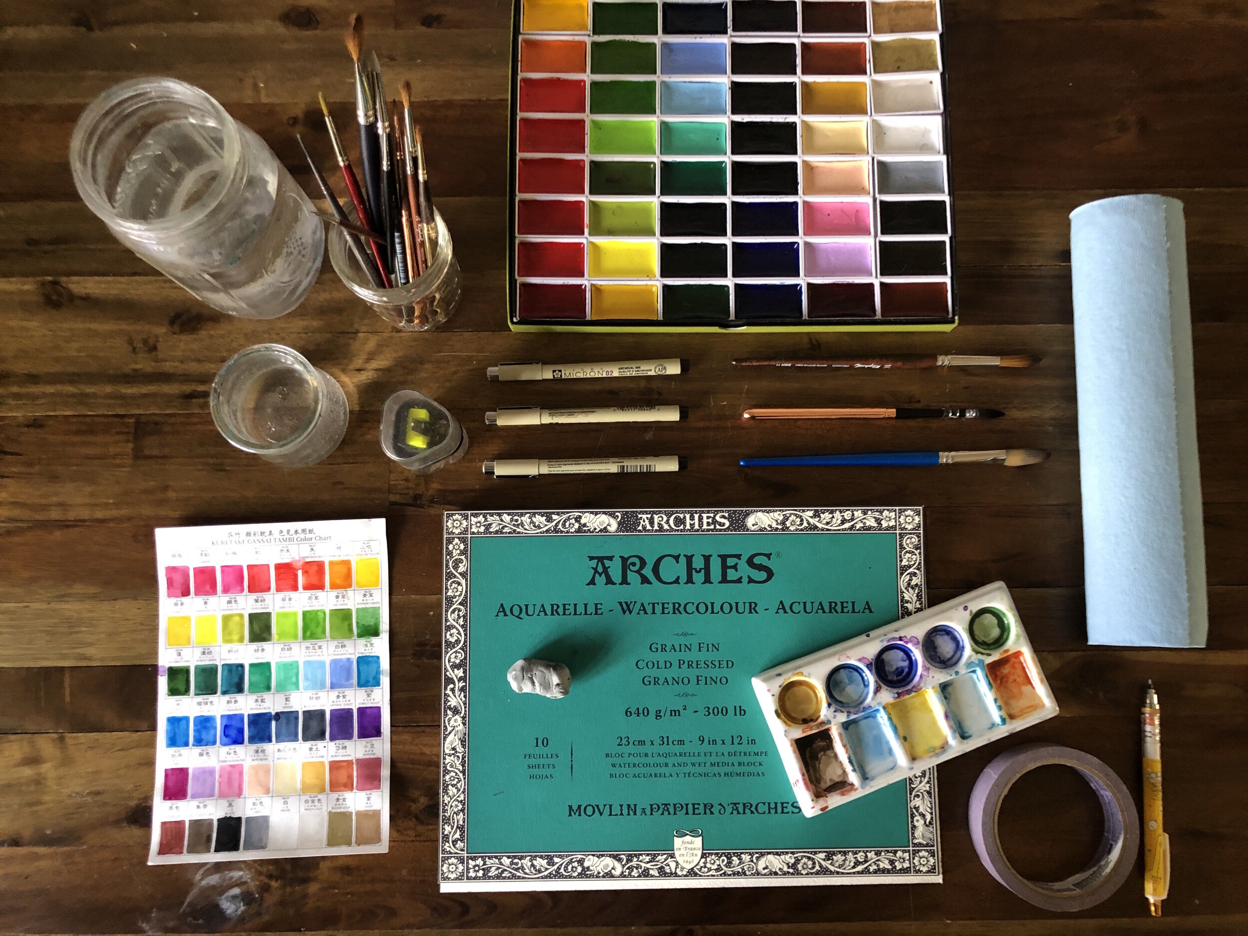 What watercolor painting supplies to get as a beginner? Here are