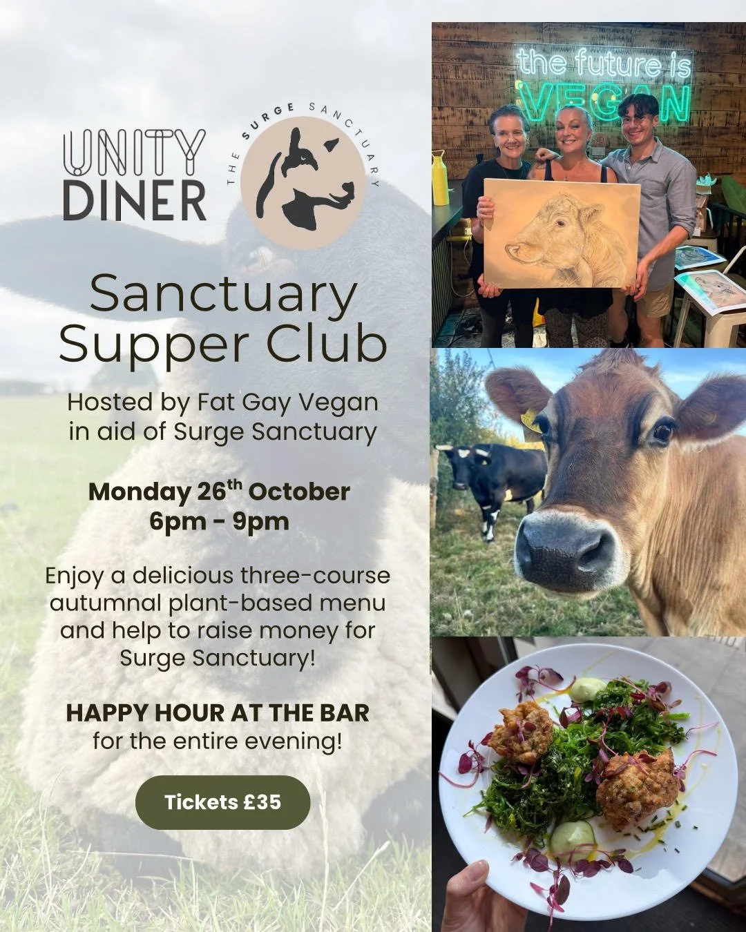 Sanctuary Supper Club at Unity Diner Tickets October