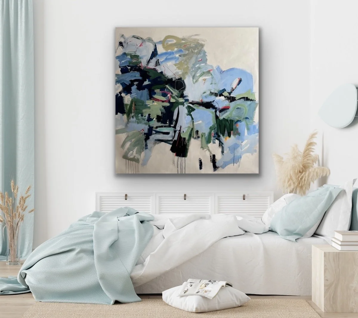 "a peaceful breath" shown in a room