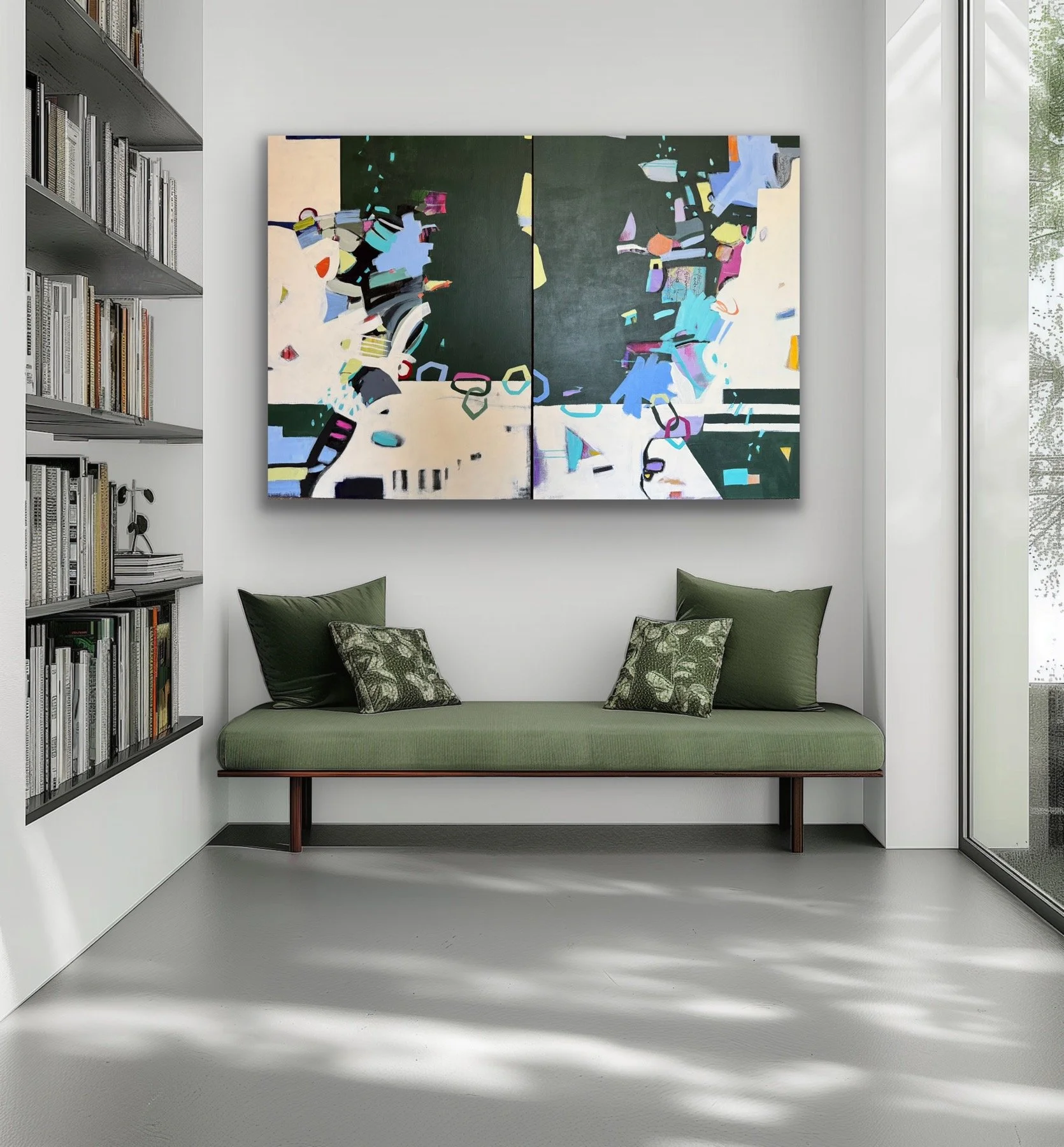 "a delicate balance 1 & 2" in a room