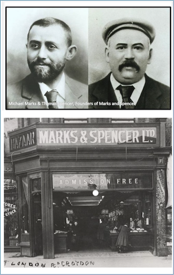 black and white photo of Marks & Spencer