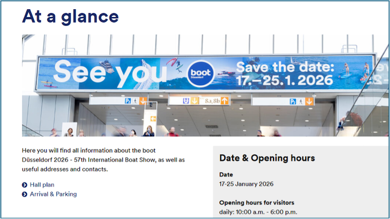 Düsseldorf Boat Show's banner