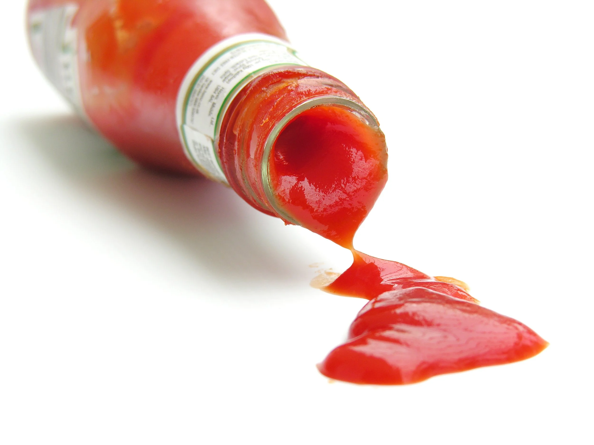 Heinz Ketchup bottle on side