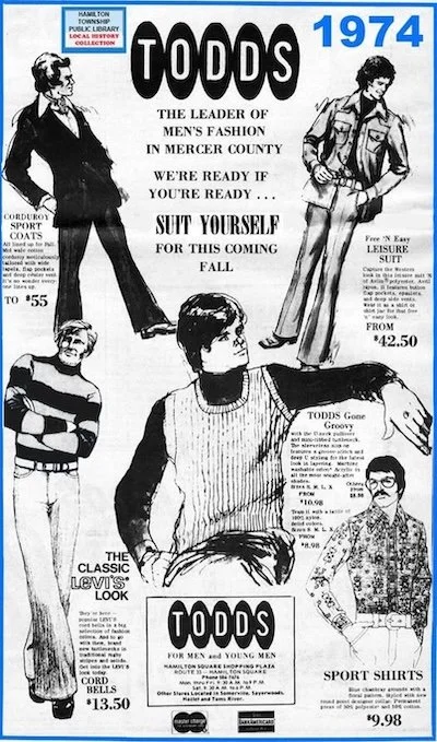 Todds advert from 1974