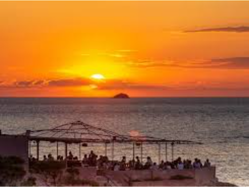 sunset at the sea in Ibiza