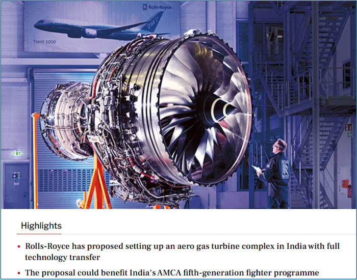 a Rolls-Royce aero gas turbine