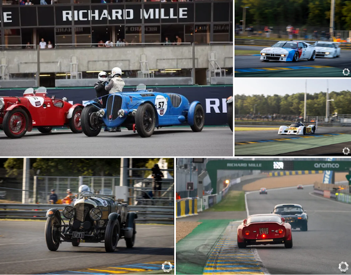 pictures of car racing at Le Mans Classic