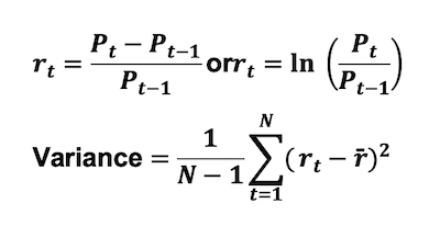 formula of the variance