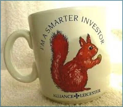 'I'm a smarter investor' mug with a squirrel