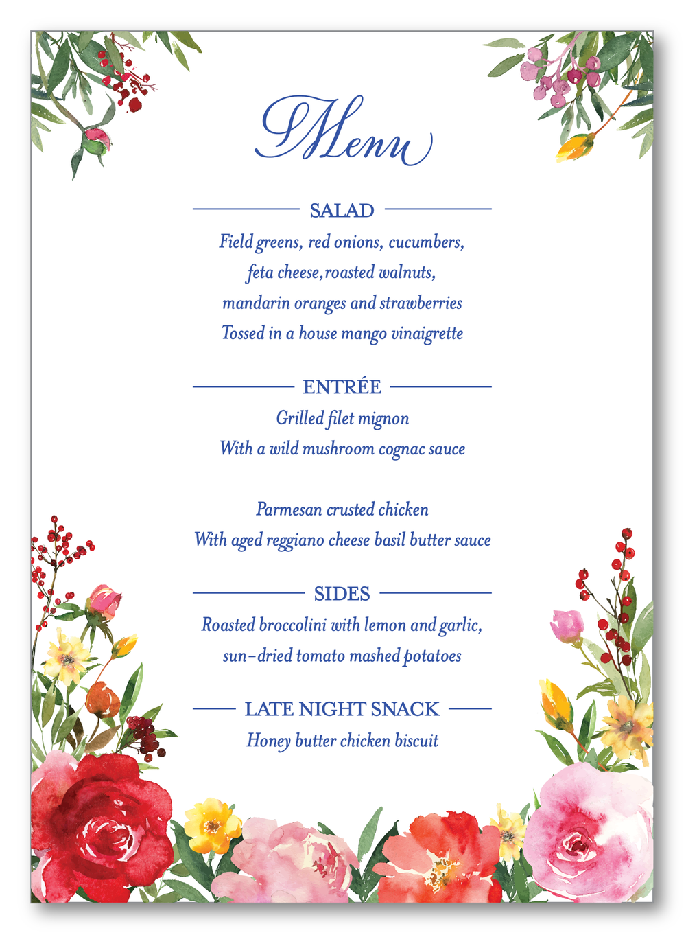 Menu Cards — WWE x Lyons Paperie