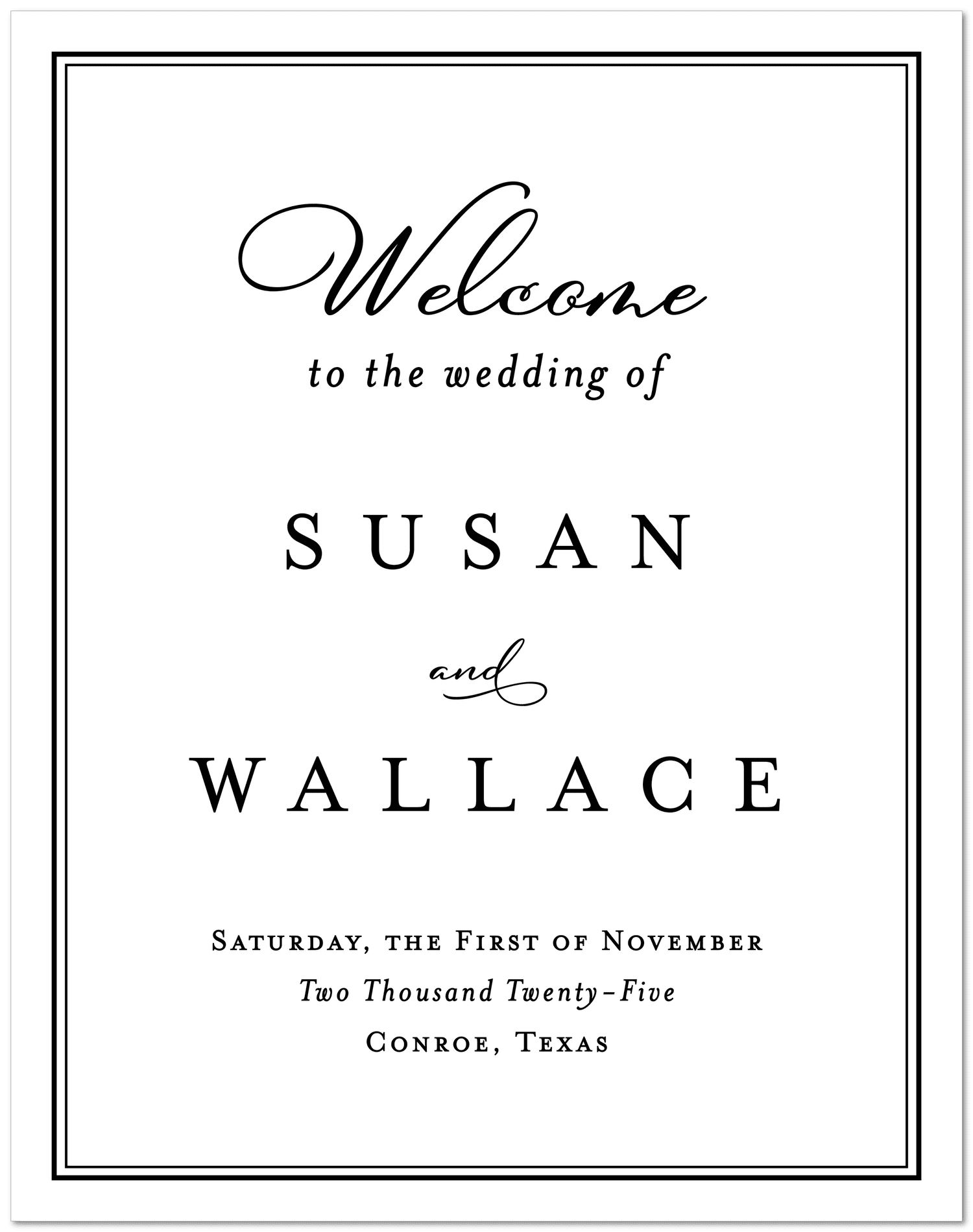 Welcome Signs — Lyons Paperie