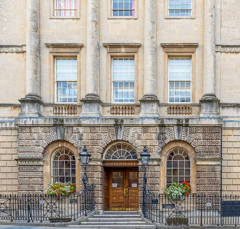 The front of the Guildhall wedding venue in Bath City Centre
