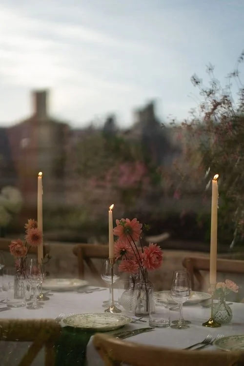 View of a beautifully set up table at Euridge Manor