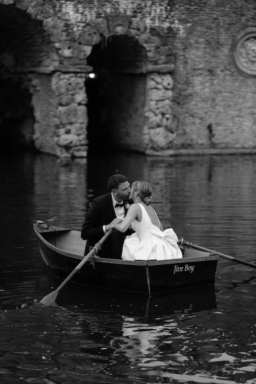 a couple on euridge manor's boat lake