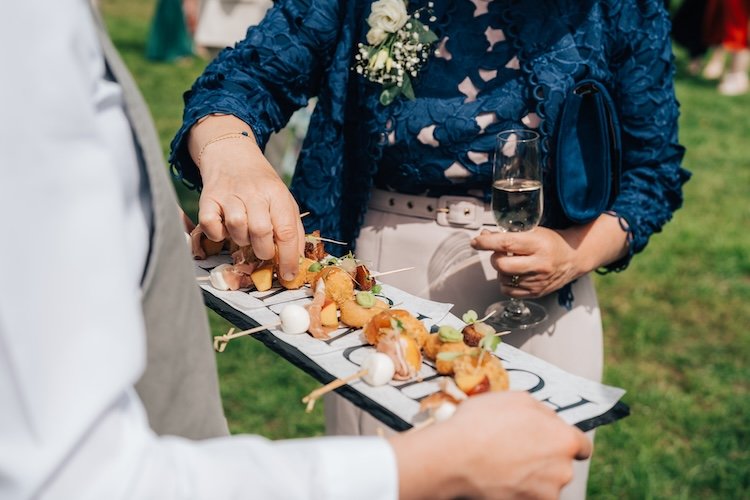 wild fork serving wedding canapés
