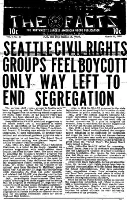 The cover of the March 1966 issue of The Facts. Courtesy of The Seattle Civil Rights & Labor History Project at the University of Washington.
