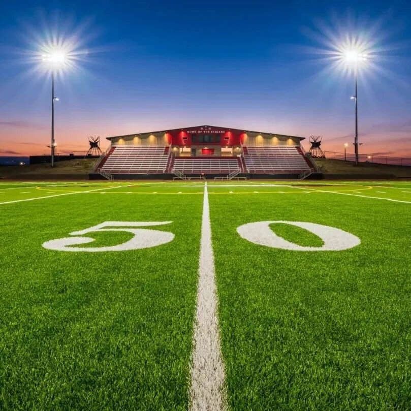 Arrowhead Stadium located in Browning, MT.  A beautiful addition to their high school recently completed with a new football stadium, grandstand, concessions and more. Locals can now enjoy their favorite athletic events while being surrounded by brea