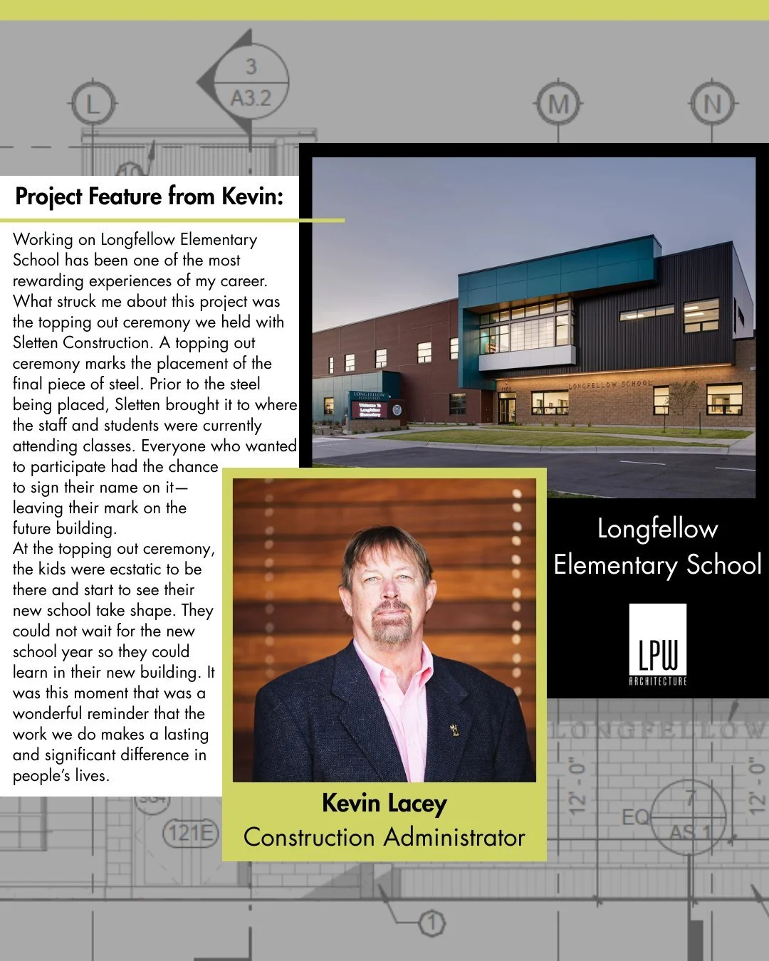 Longfellow Elementary School in Great Falls was a complete demolition of the existing school and new build on the same site. The new building is two levels and about 58,000 square feet total. Seeing this amount of excitement from students in our own 