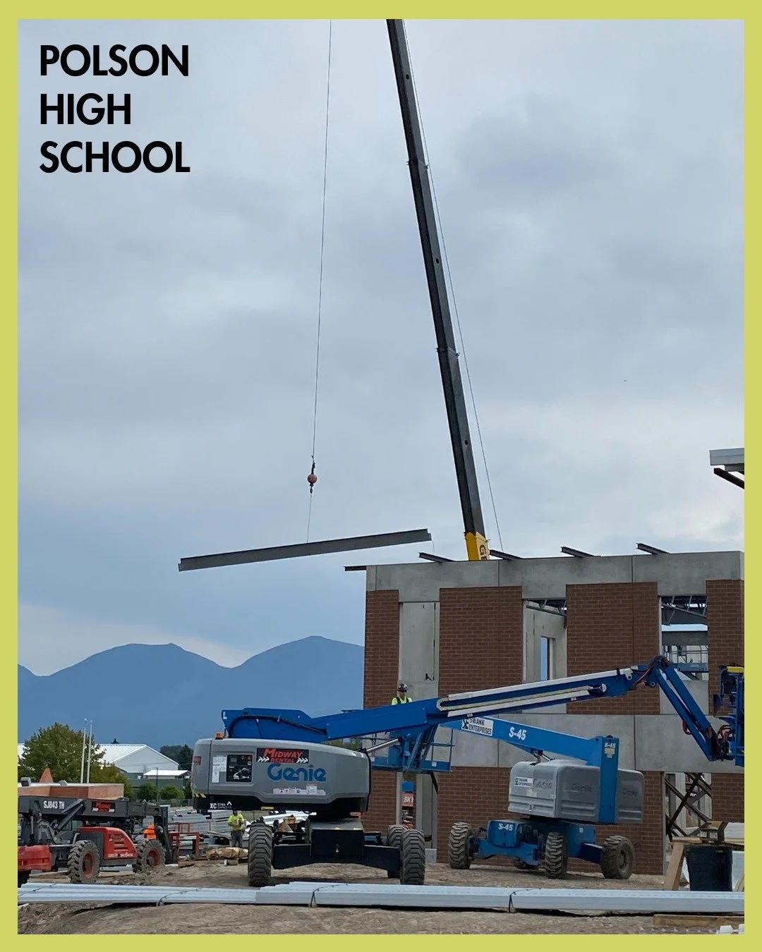 The construction crew is making great progress on the Polson High School addition and renovation! The addition includes 16 new classrooms featuring science labs, an art room, and a brand-new metals shop. The renovations are updating numerous existing
