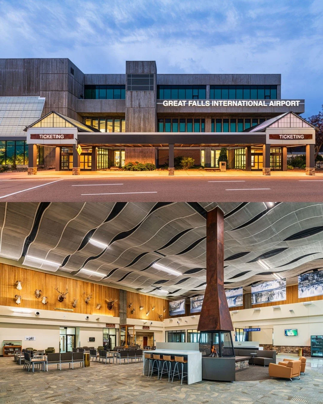 The holiday season is quickly approaching! If you&rsquo;re traveling through our home airport, Great Falls International Airport (GTF), we hope you enjoy some of the recent upgrades including the new welcoming exterior canopies and the cozy fireplace