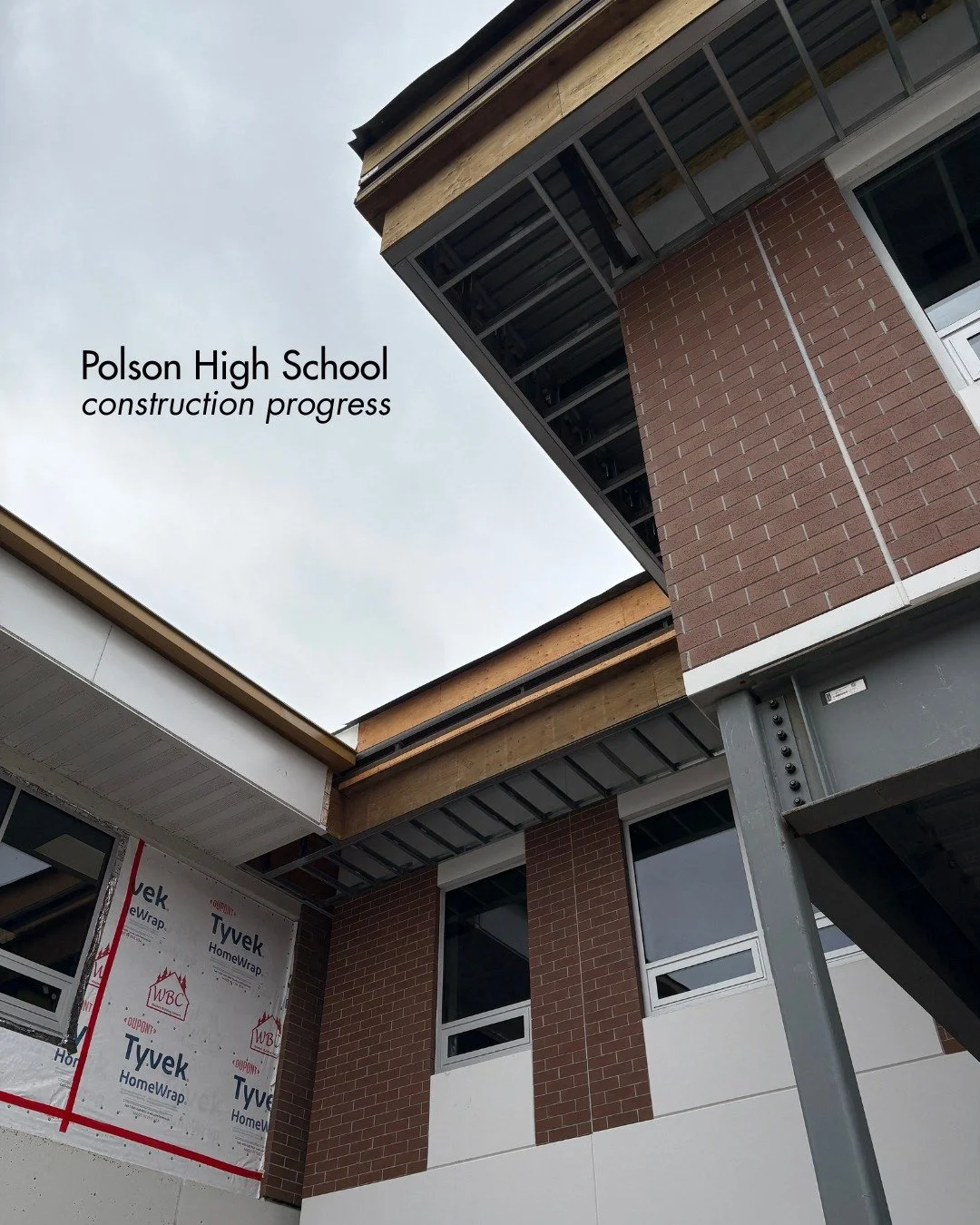 On-site progress at the Polson High School addition and renovation is looking good! A huge thank you to Swank for their reliable construction management, our consultants for their continued collaboration, and the staff and students for their patience
