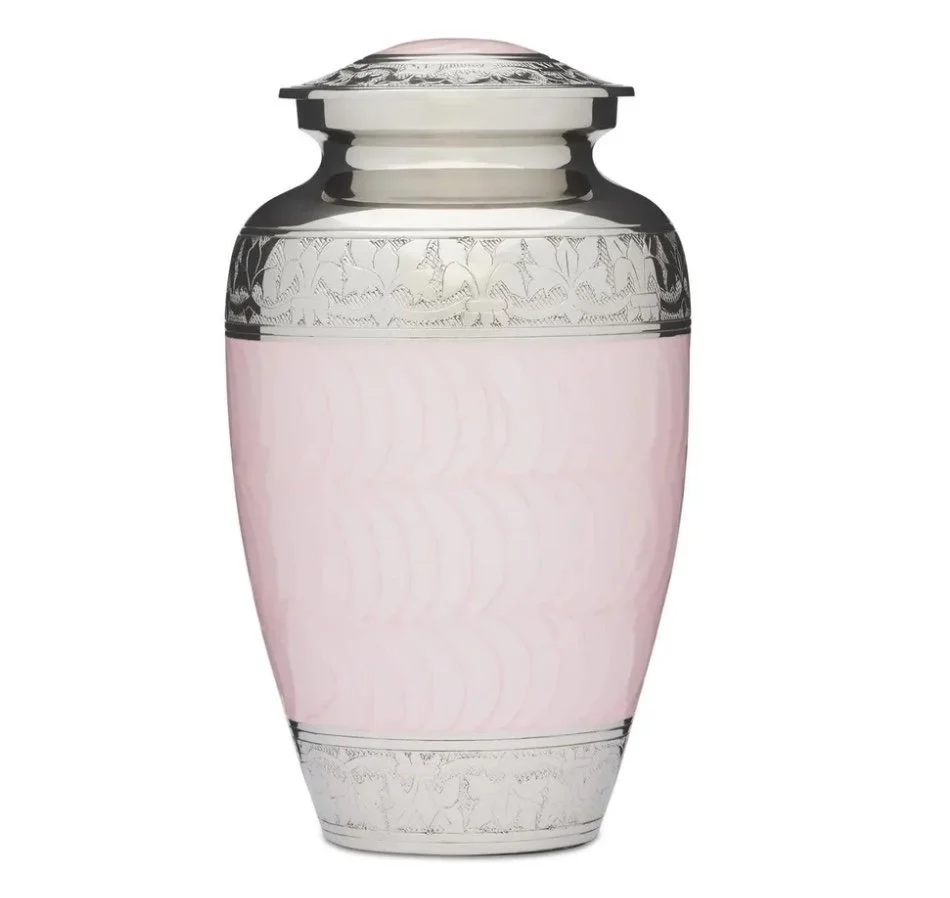Pink and Silver Adult Urn 

$400.00