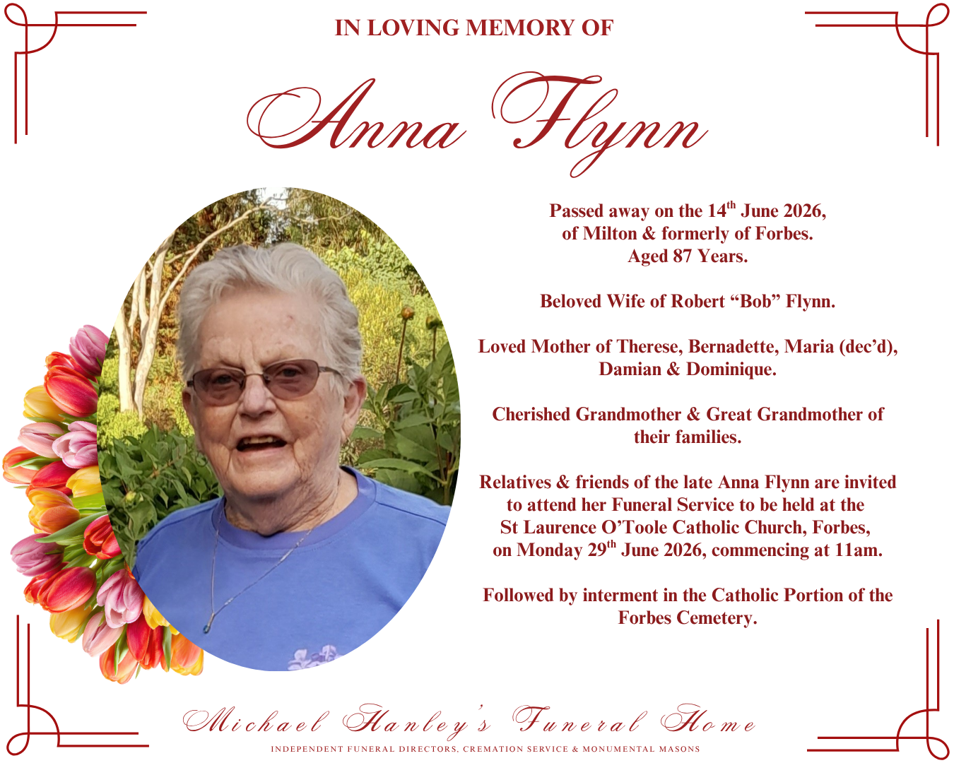 In Loving Memory of Anna Flynn