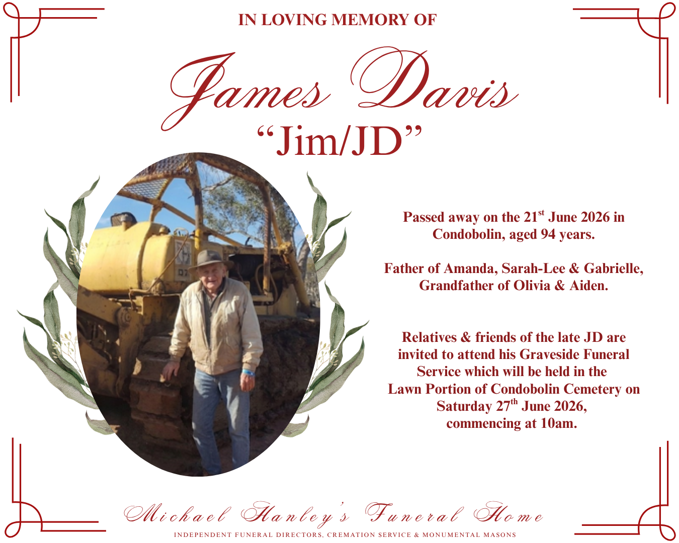 In Loving Memory of James Davis