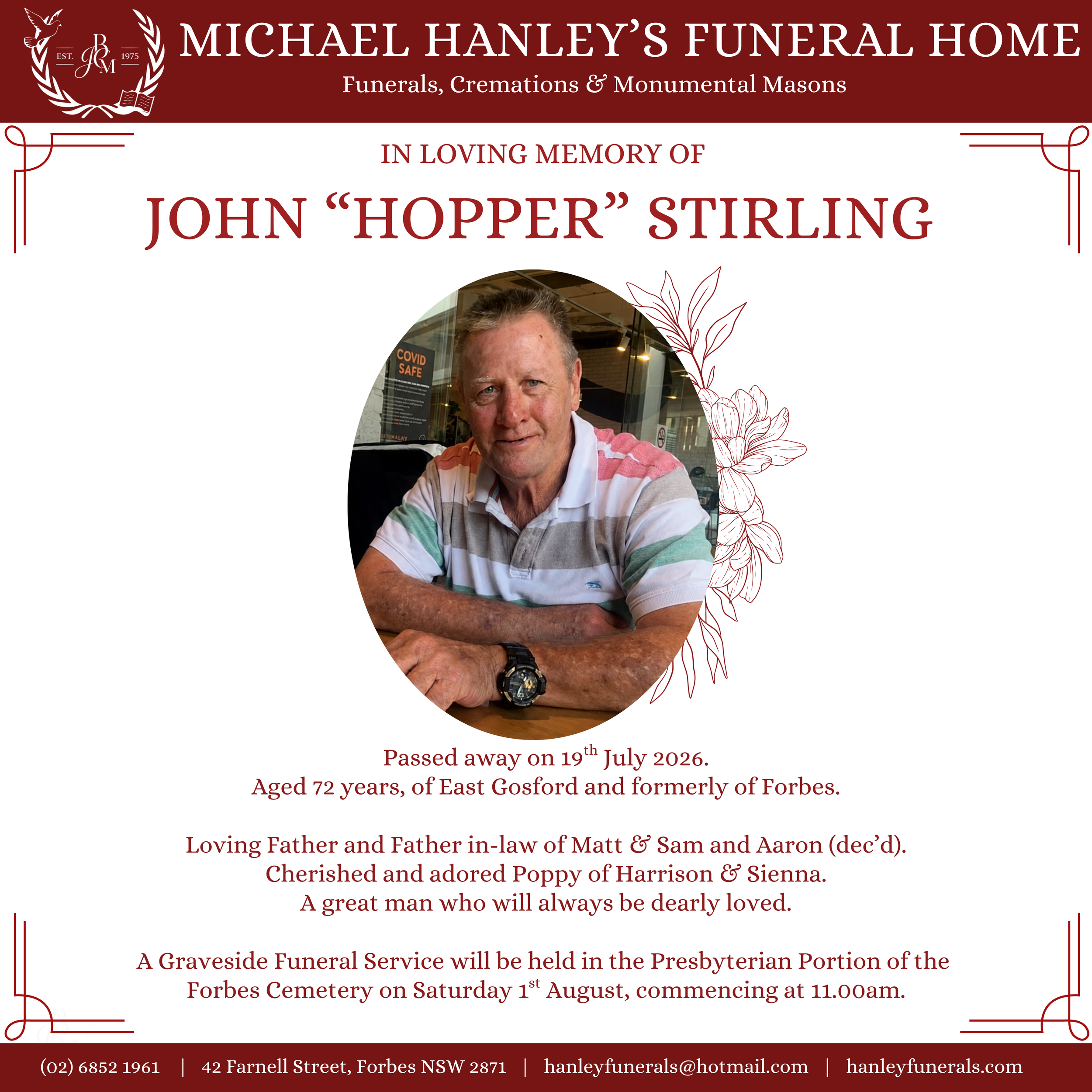 In Loving Memory of John Stirling