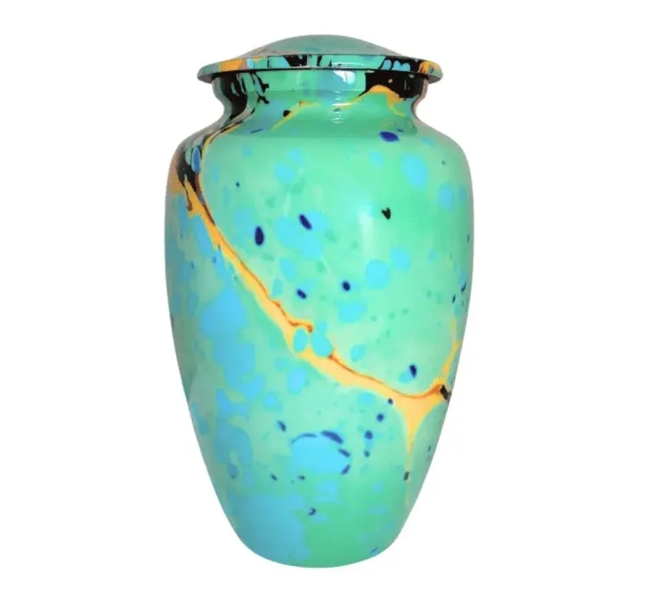 Modern Green Abstract Adult Urn 

$400.00