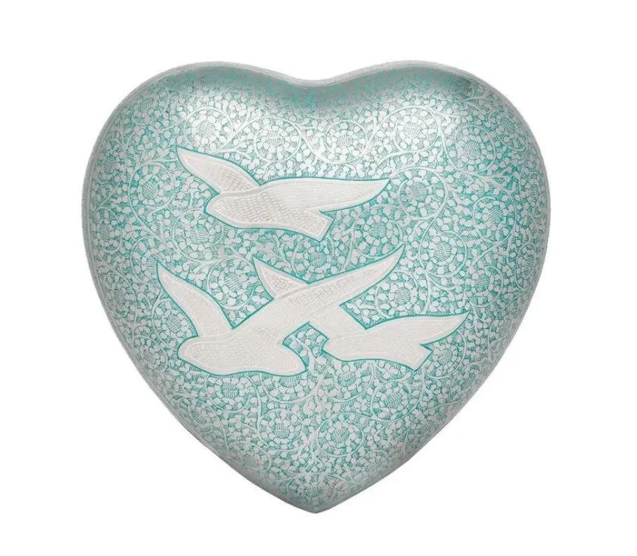 Birds Returning Home Heart Urn