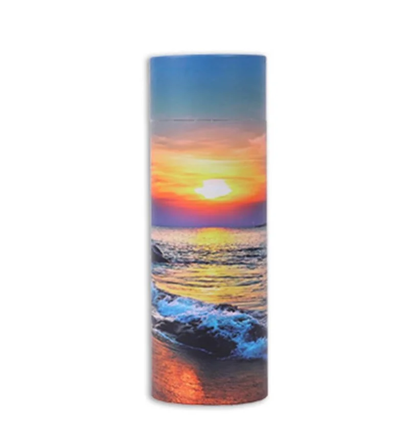 Ocean Sunset Scattering Urn