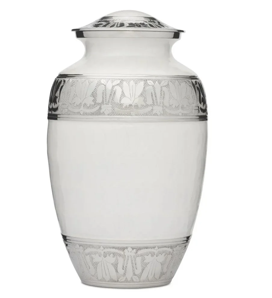 Silver nickel Fleur de Lis - Adult Urn

$400.00