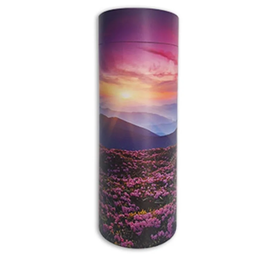 Mountain Flower Field Scattering Urn