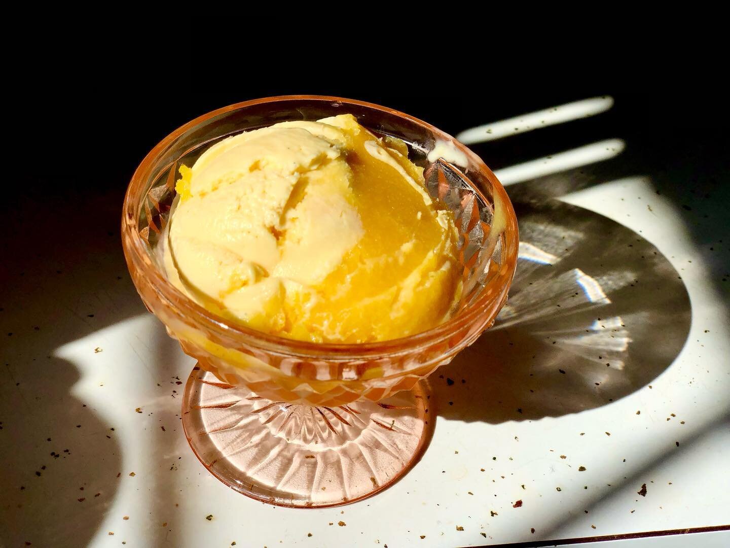 the latest in my quest for Nirvana

mango sorbet layered with toasted coconut ice cream