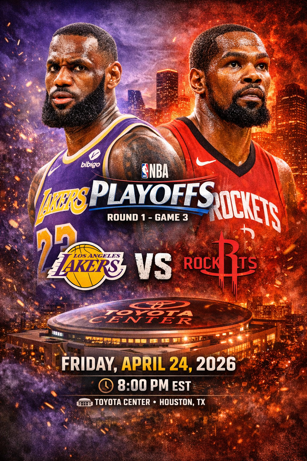 Los Angeles Lakers at Houston Rockets Prediction &amp; Betting Pick | NBA Playoffs Round 1 April 24, 2026
