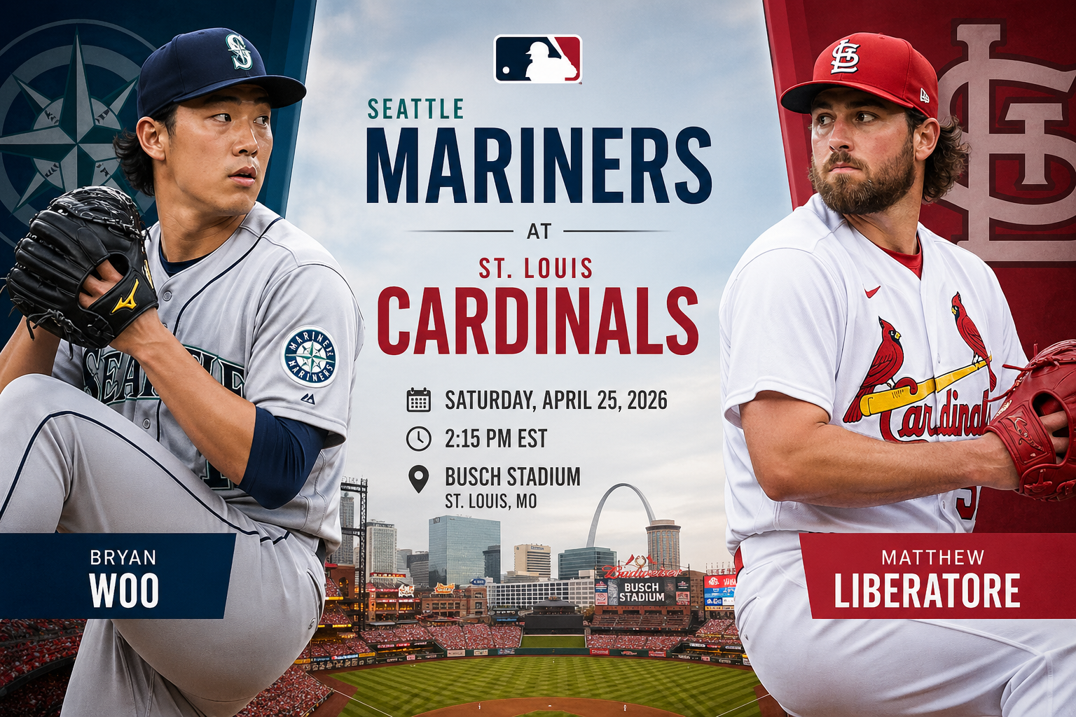 Seattle Mariners (Bryan Woo) at St. Louis Cardinals (Matthew Liberatore) Prediction &amp; Betting Pick | MLB April 25, 2026