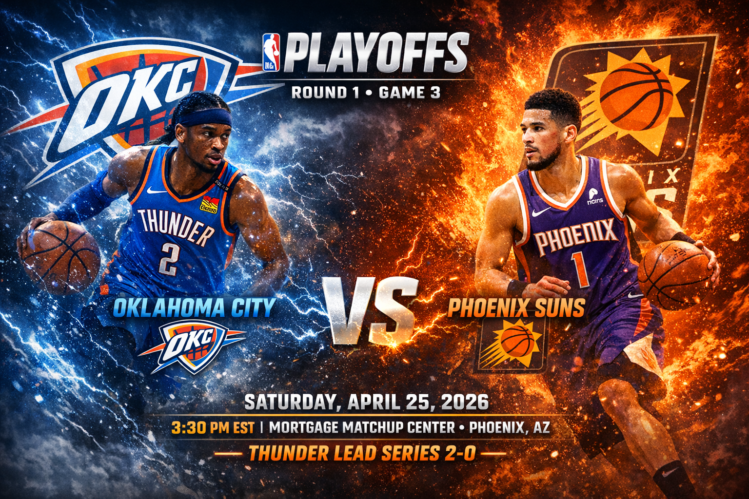 Oklahoma City Thunder at Phoenix Suns Prediction &amp; Betting Pick | MLB April 25, 2026