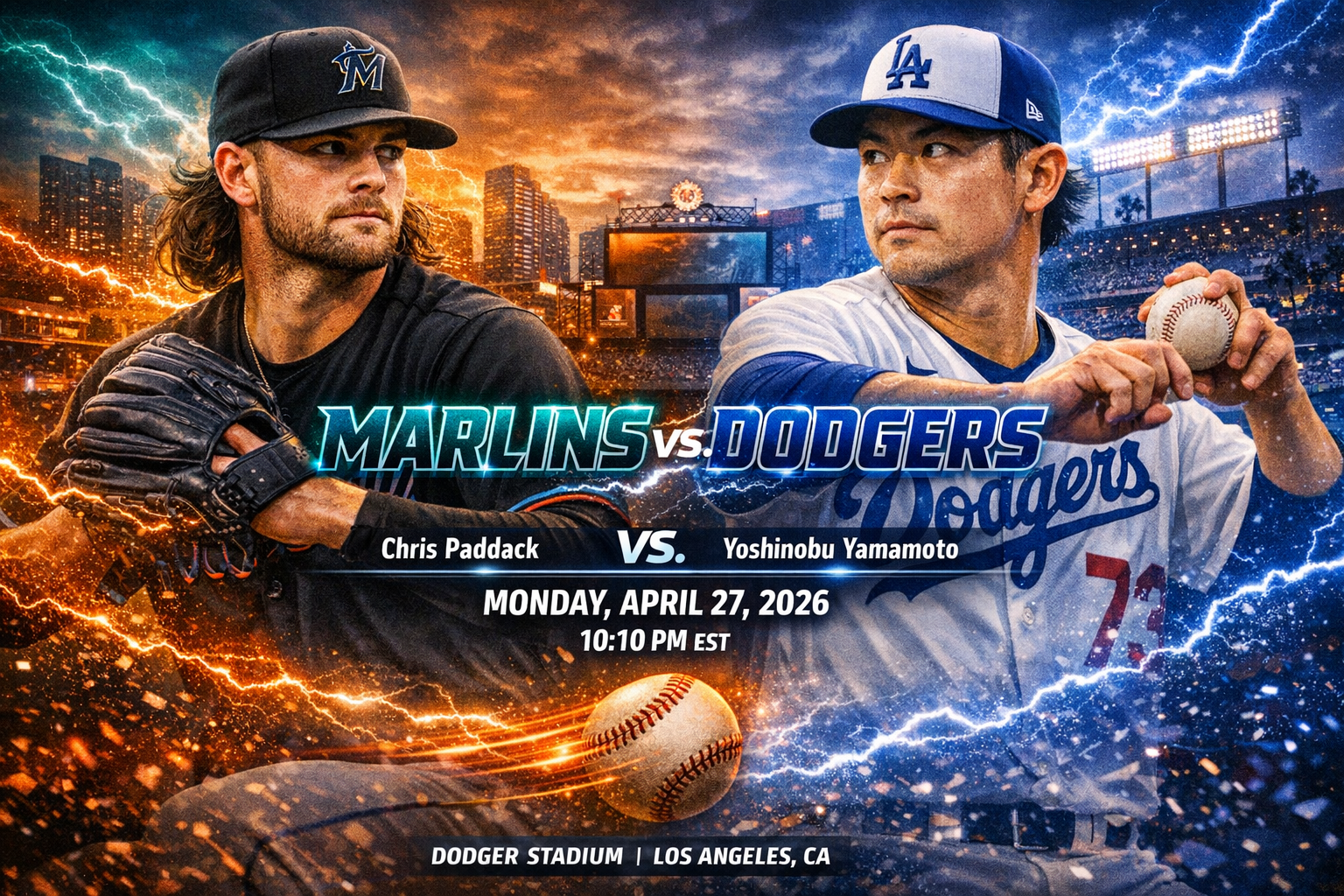 Miami Marlins (Chris Paddack) at Los Angeles Dodgers (Yoshinobu Yamamoto) Prediction &amp; Betting Pick | MLB April 27, 2026