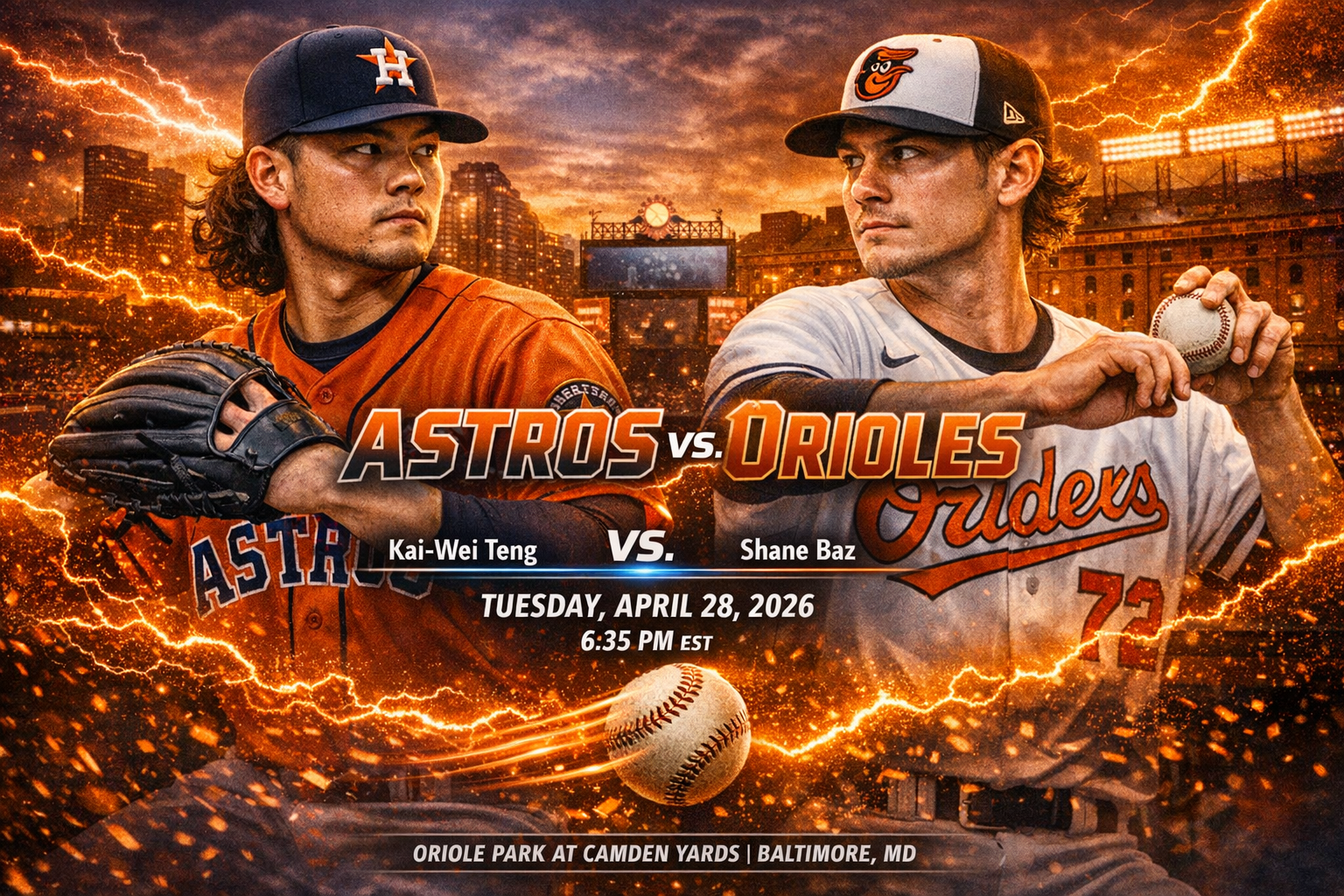 Houston Astros (Kai-Wei Teng) at Baltimore Orioles (Shane Baz) Prediction &amp; Betting Pick | MLB April 28, 2026