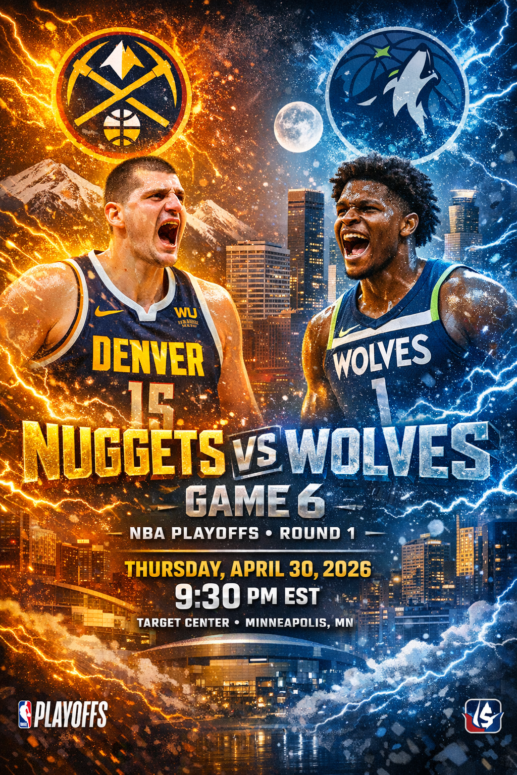 Denver Nuggets at Minnesota Timberwolves Game 6 Prediction &amp; Betting Pick | NBA Playoffs Round 1 April 30, 2026
