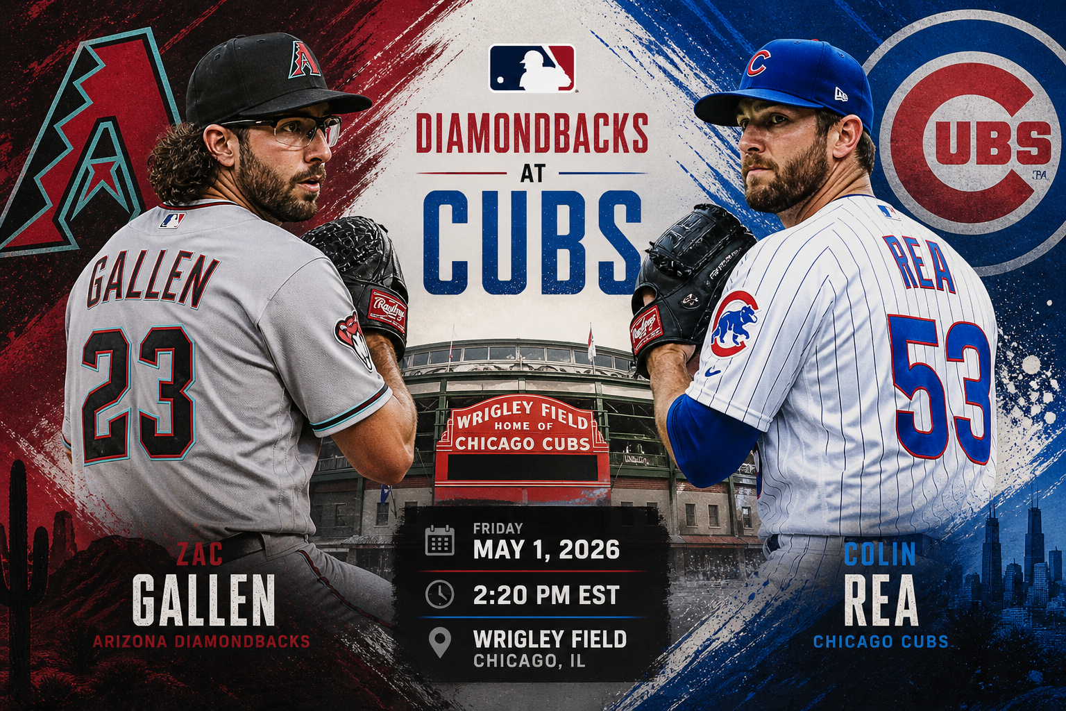Arizona Diamondbacks (Zac Gallen) at Chicago Cubs (Colin Rea) Prediction &amp; Betting Pick | MLB May 1, 2026