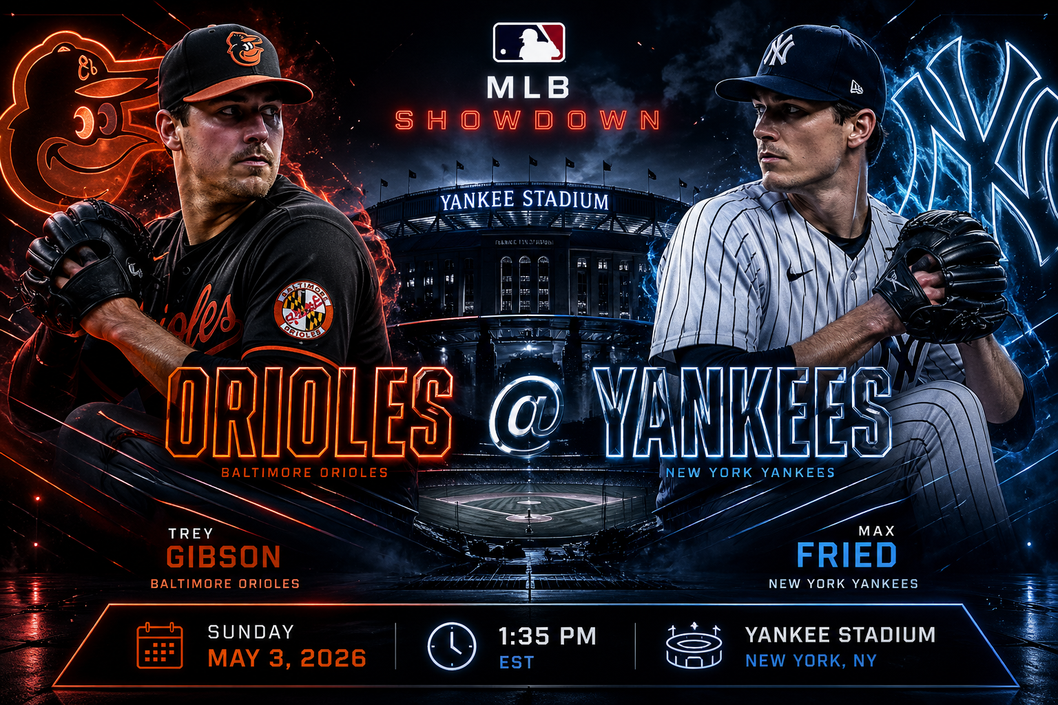 Baltimore Orioles (Trey Gibson) at New York Yankees (Max Fried) Prediction &amp; Betting Pick | MLB May 3, 2026