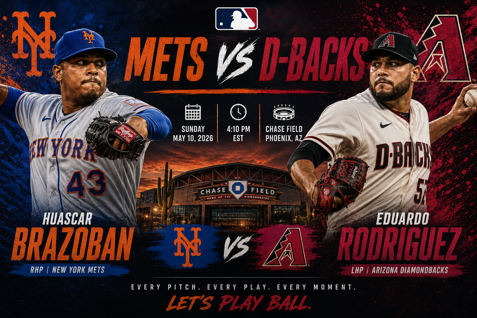 New York Mets (Huascar Brazoban) at Arizona Diamondbacks (Eduardo Rodriguez) Prediction &amp; Betting Pick | MLB May 10, 2026