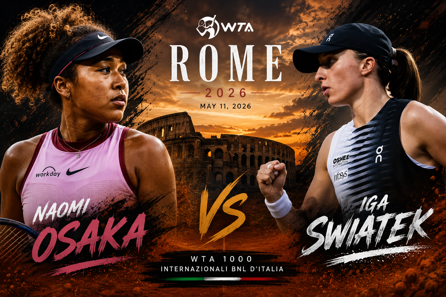 Naomi Osaka vs Iga Swiatek Prediction &amp; Betting Pick | WTA Rome May 11, 2026