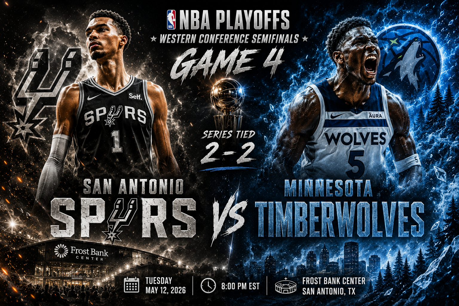 Minnesota Timberwolves at San Antonio Spurs Prediction &amp; Betting Pick | NBA Playoffs Western Conference Semifinals May 12, 2026